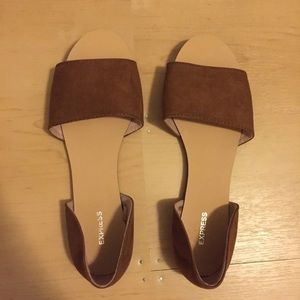 Express Brown Suede Flats - Size 7